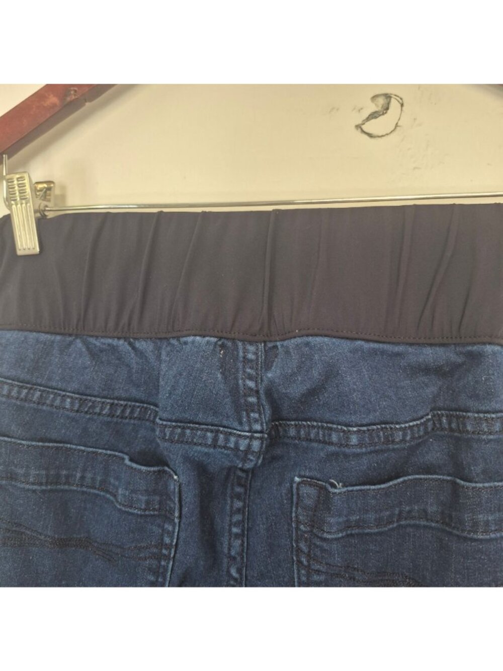 Gap 1969 Maternity Modern Trousers Dark Wash Denim Size 28/6R - Picture 8 of 9